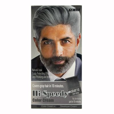 کیت رنگ مو مردانه های اسپیدی مدل Ash Gray شماره Gray 10